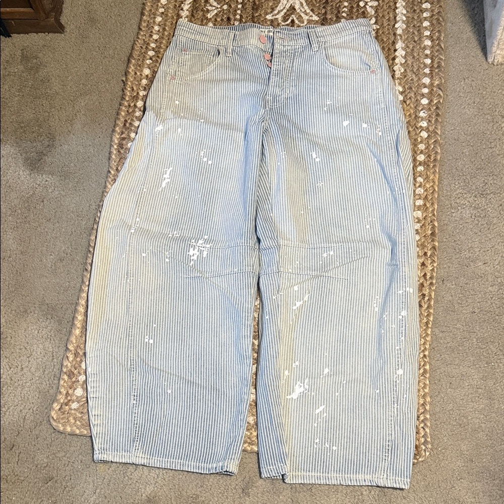 Striped Blue Women's Jeans